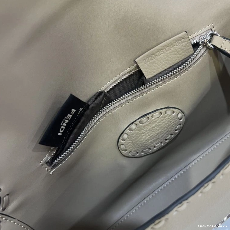 Cheap Romano Bag Khaki In Cuoio Fendi Baguette Selleria Leather Medium 0810